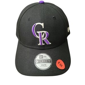 New Era Colorado Rockies Black Jr The League Game 9FORTY Youth Adjustable Hat